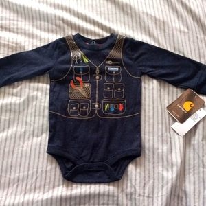 Carhartt Baby Boys' Bodysuit, Elk and Fishing Graphic Design NWT